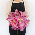 Lily - Deep Pink Oriental (10 Stems) - Laflora.ae