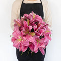 Lily - Pink Oriental (10 Stems) - Laflora.ae