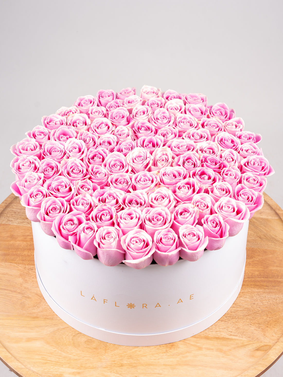 100 Pink Roses Box