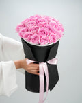 Blushing Pink Roses Bouquet - Laflora.ae