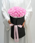 Blushing Pink Roses Bouquet - Laflora.ae