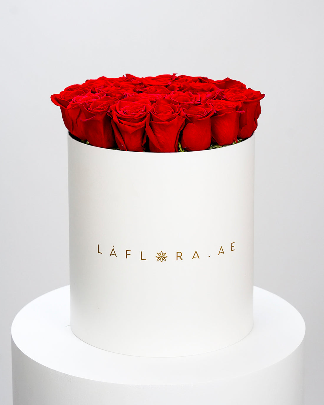 Red Roses Luxury Box - Laflora.ae