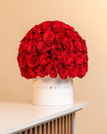 Red Roses Hat Box - Laflora.ae