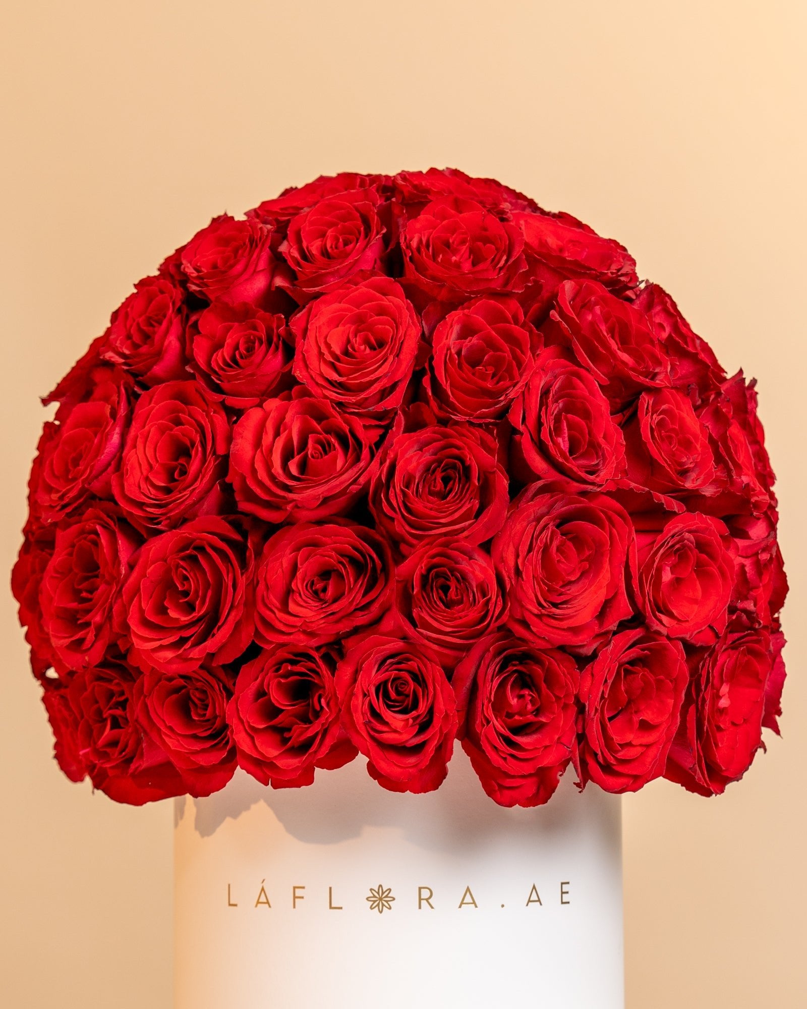 Red Roses Hat Box - Laflora.ae