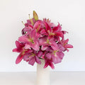Lily - Deep Pink Oriental (10 Stems) - Laflora.ae
