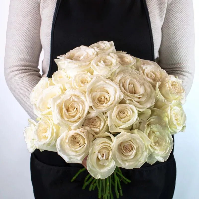 Rose - White (20 Stems) - Laflora.ae