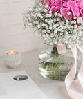 Graceful Hydrangea Flowers Vase - Laflora.ae