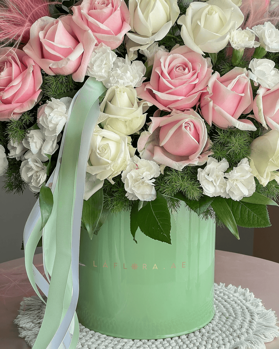 Serenity Grace Flowers Box - Laflora.ae