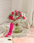 Rosy Elegance Vase - Laflora.ae