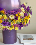 Purple Glow Flower Box - Laflora.ae