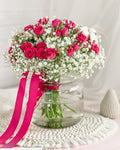 Rosy Elegance Vase - Laflora.ae