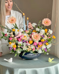 Vibrant Meadow Flower Vase - Laflora.ae