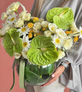 Verdant Radiance Flowers Vase - Laflora.ae