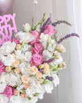 Blush Birthday Flowers Box - Laflora.ae