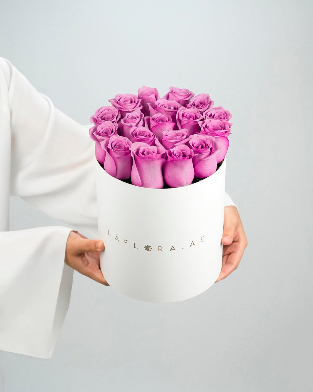 Purple Roses Box - Laflora.ae