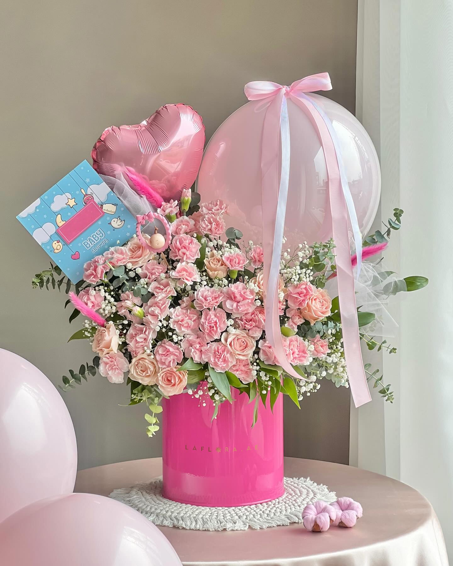 Baby Girl Flower Box New Born Baby Girl Flowers Delivery Dubai