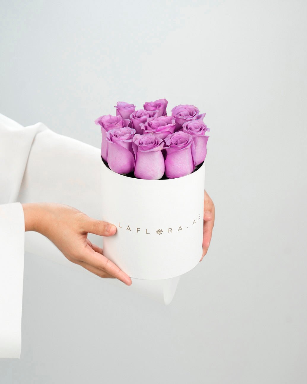 Petite Purple Roses Box - Laflora.ae