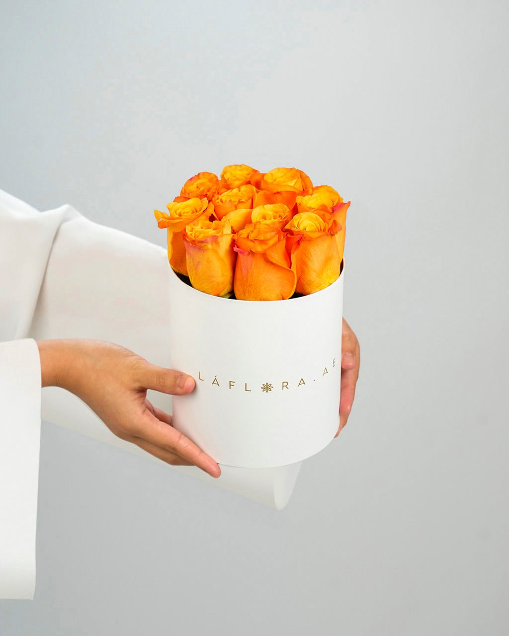 Petite Orange Roses Box - Laflora.ae