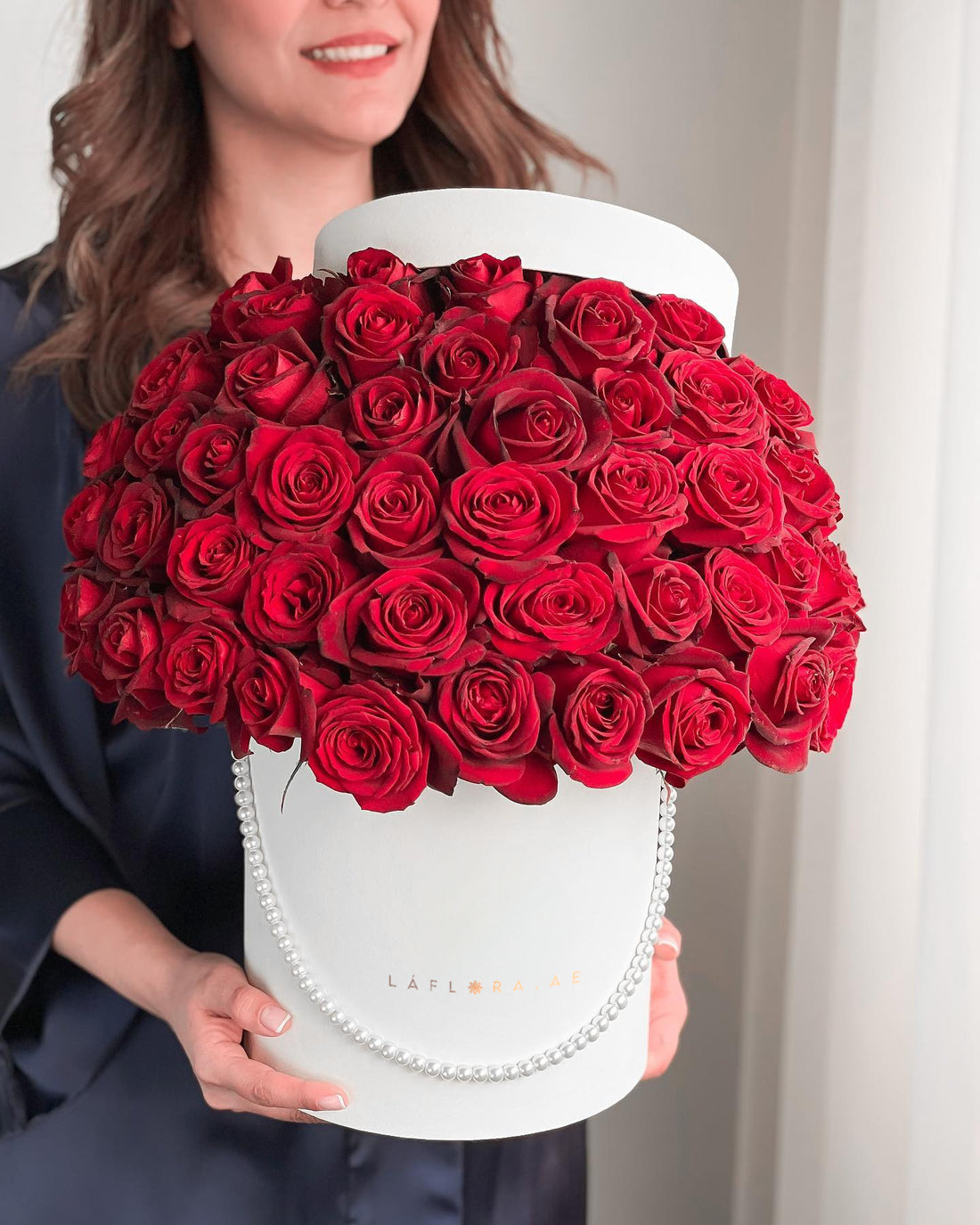Red Rose Flower Box - Laflora.ae