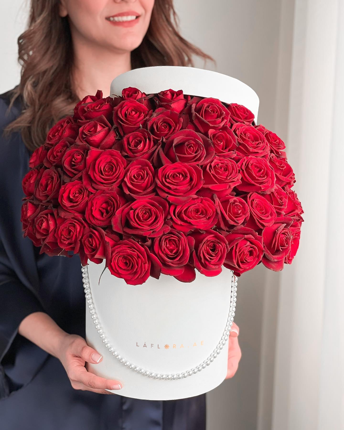 Red Rose Flower Box - Laflora.ae