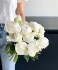 White Peonies - Laflora.ae