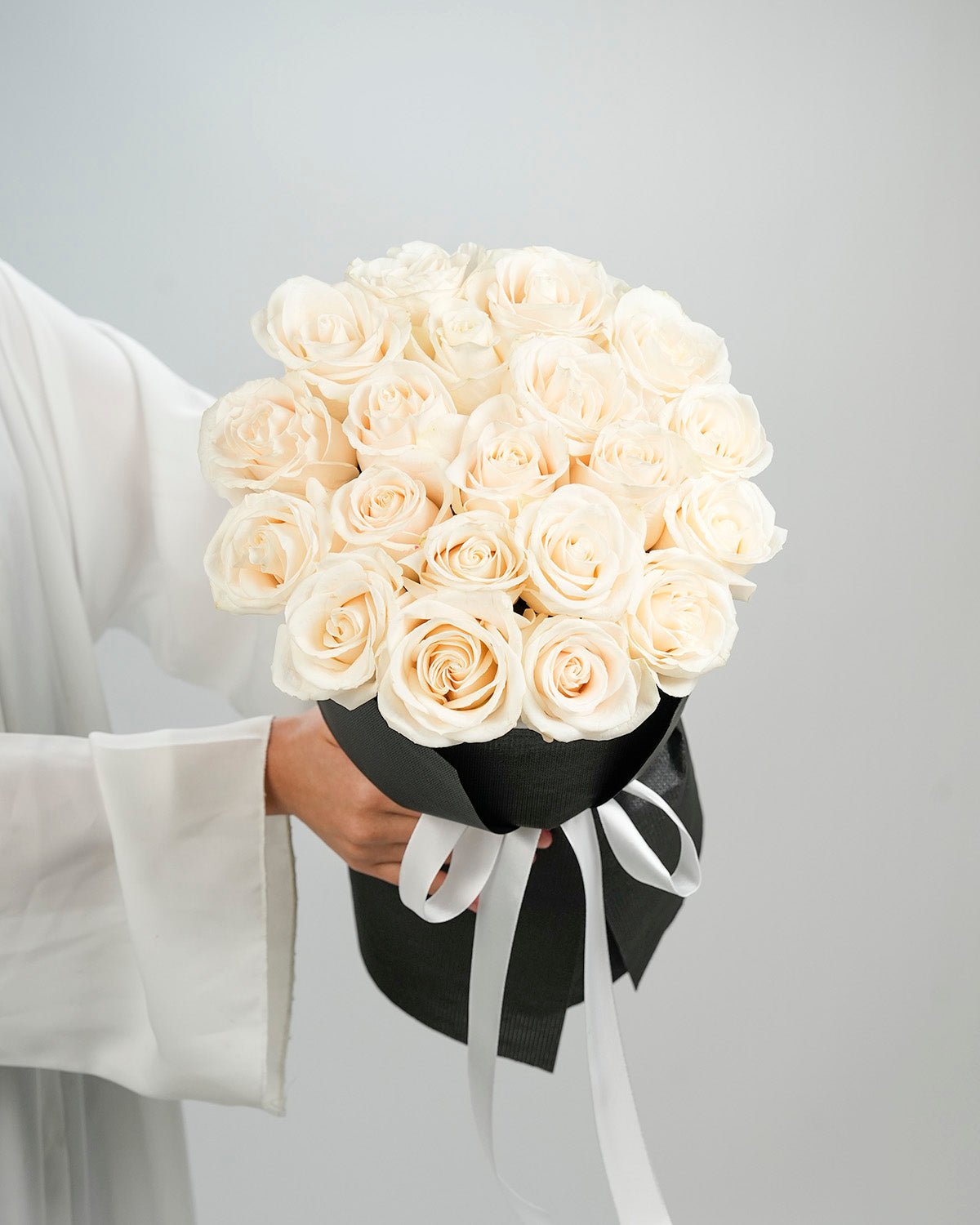Serenity White Roses Bouquet