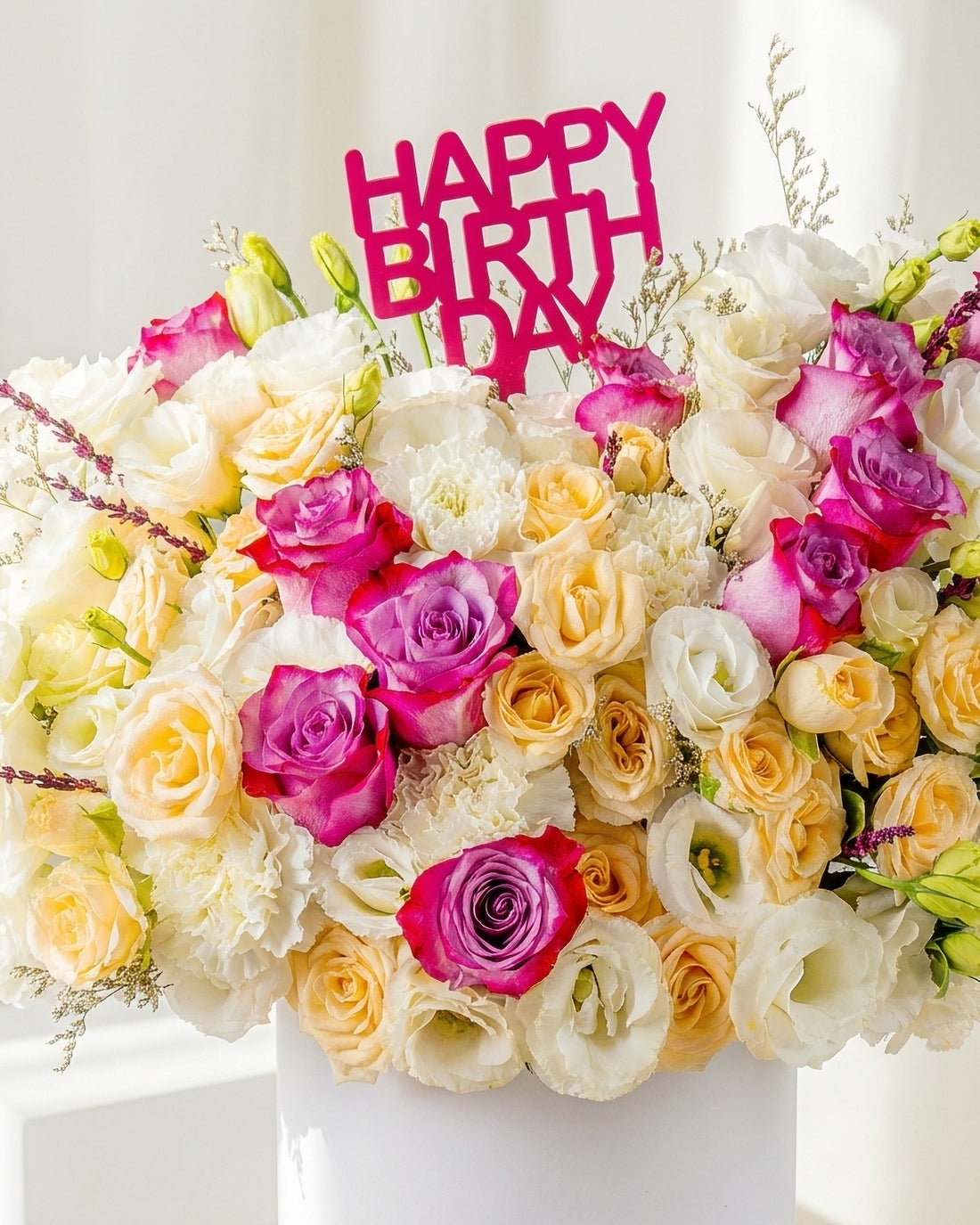 Blush Birthday Flowers Box