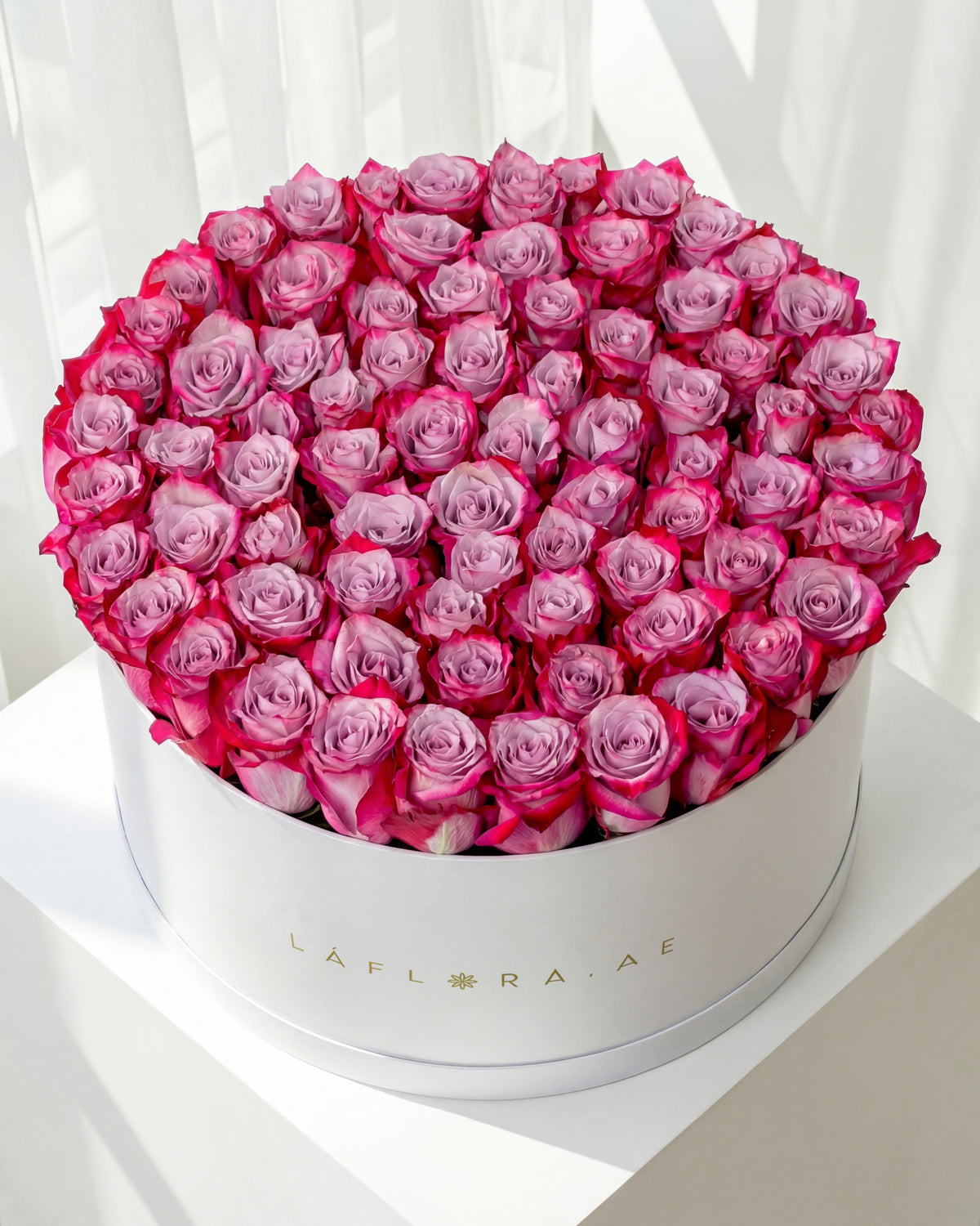 100 Roses Purple 100 Purple Roses Box