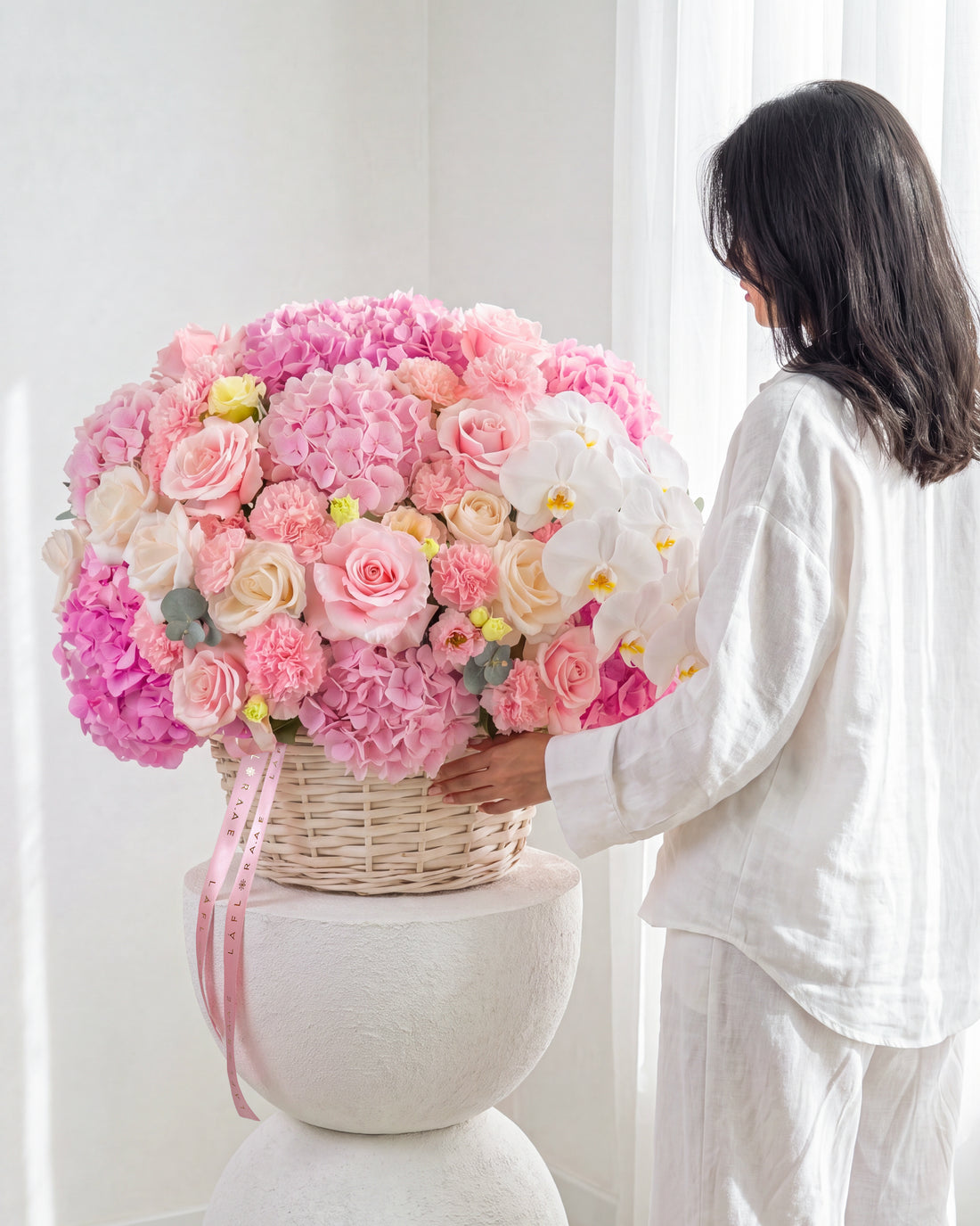 Royal Orchid Hydrangea Basket
