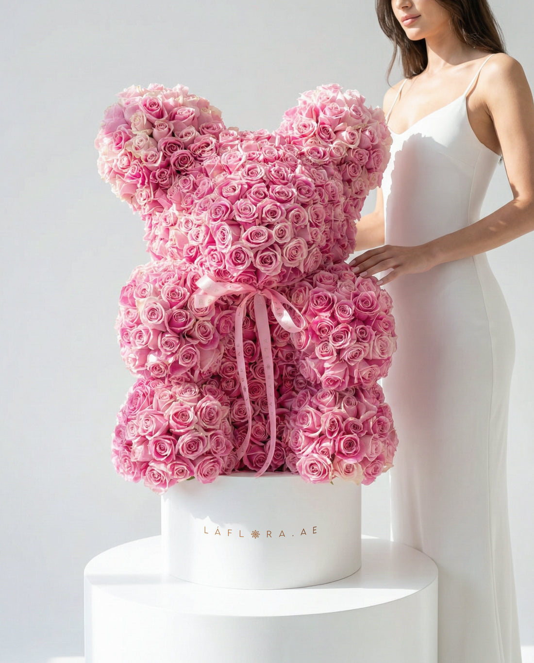 Teddy Pink Roses Box