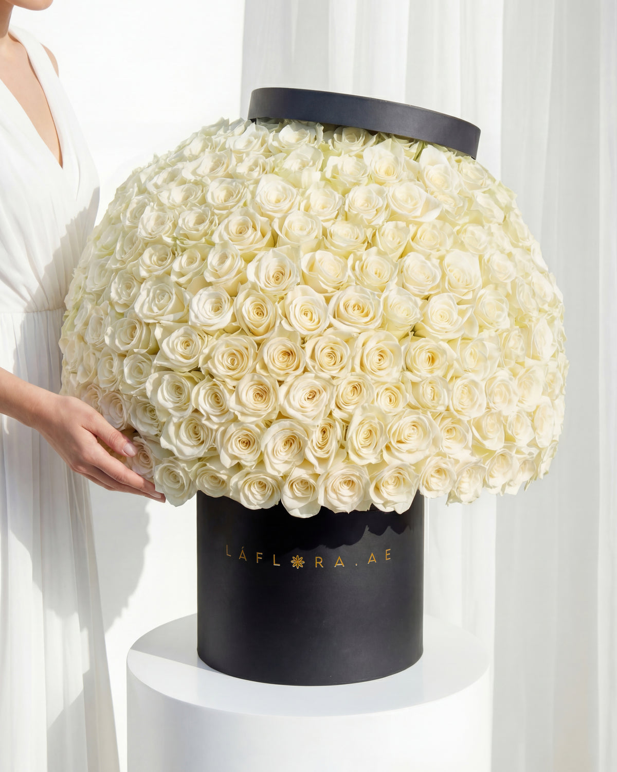 White Roses In Box Premium White Roses Box | Same-Day White Roses Delivery in Dubai ...