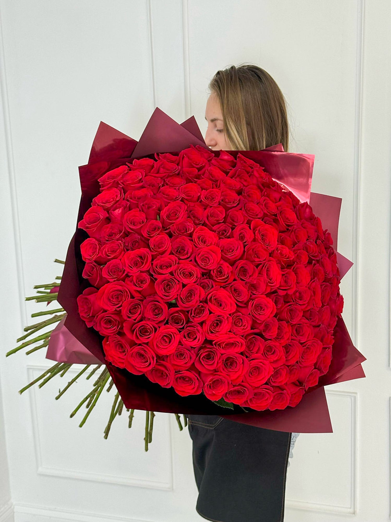 Long Stem Red Rose Bouquet - Ever Red